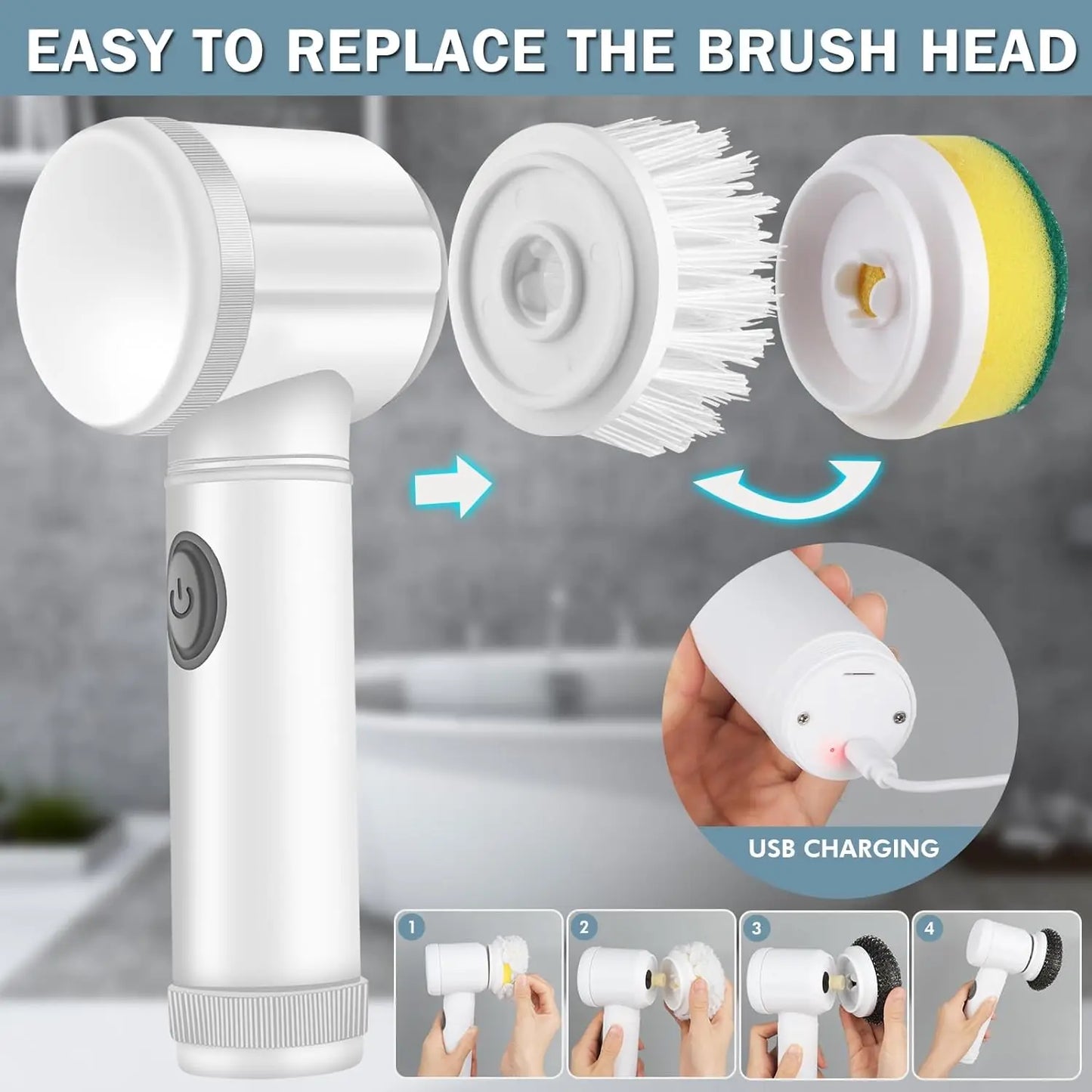 Cordless Electric Cleaning Brush