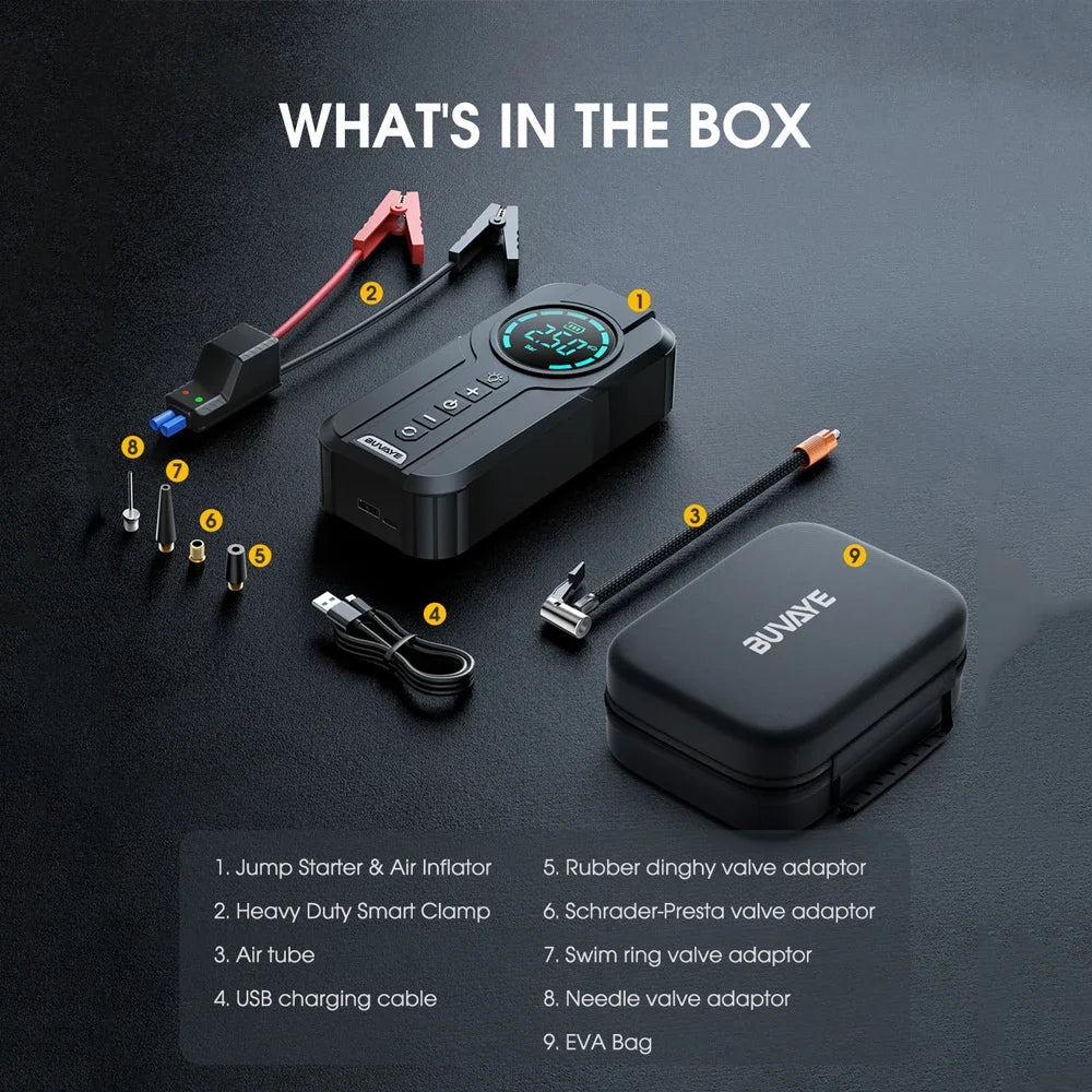 Car Jump Starter Air Pump Power Bank