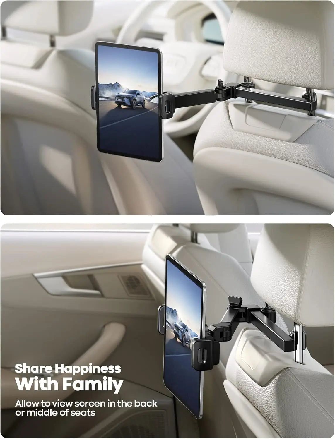 Car Headrest Tablet Holder