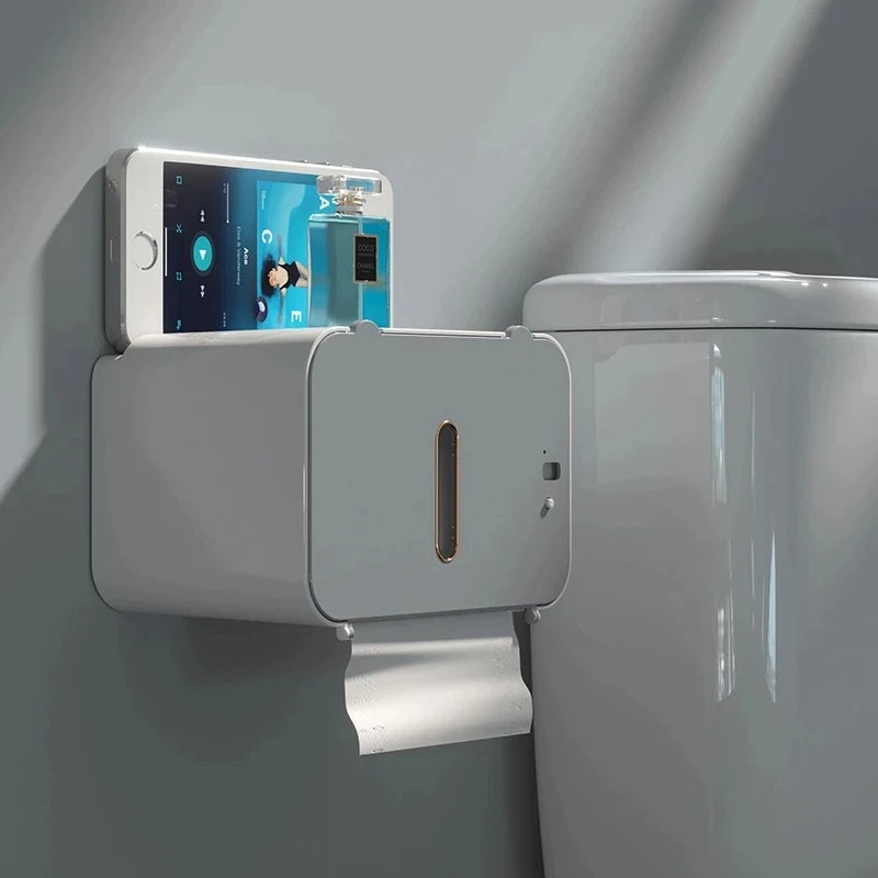 Toilet Paper Holder Shelf Automatic Paper Out