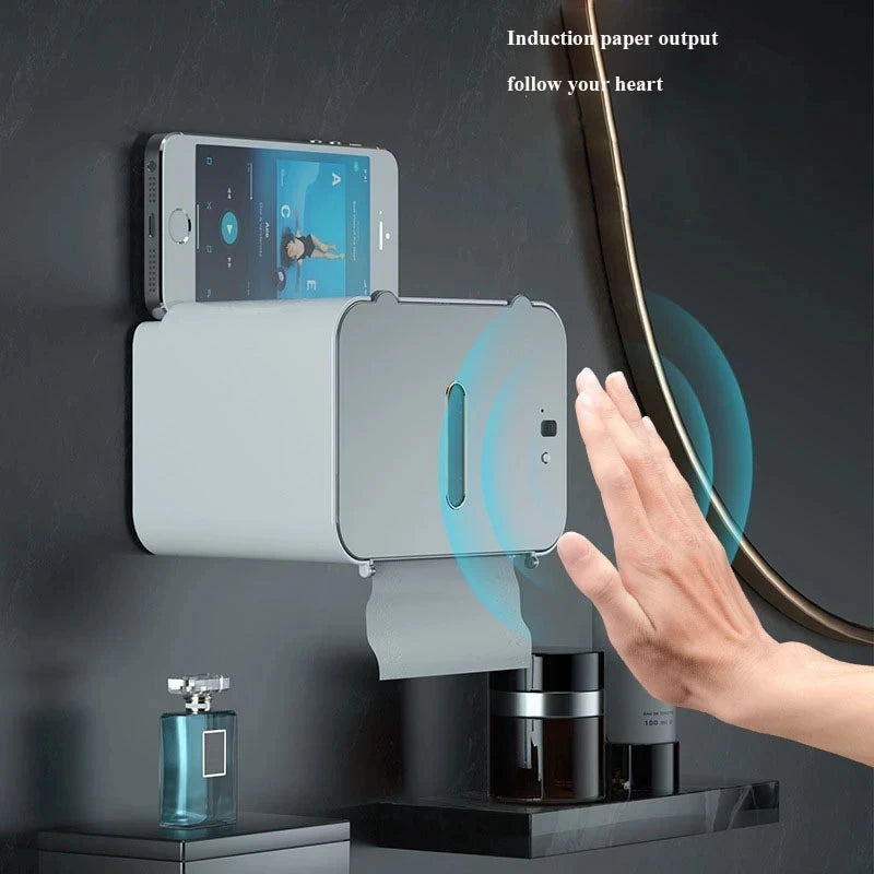 Toilet Paper Holder Shelf Automatic Paper Out