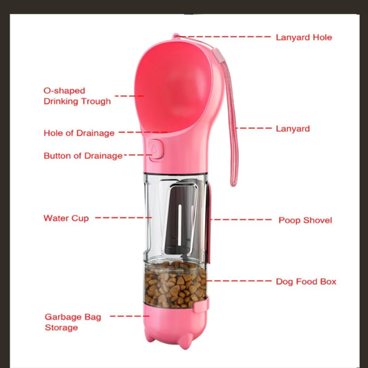 Pet Accompanying Cup Food Containers Outdoors