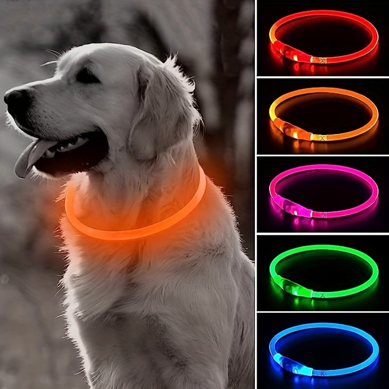 Led Dog Collar Light up USB Cat and Dog